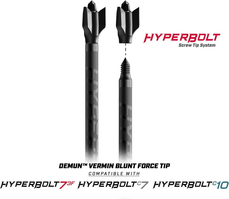 Barnett Demun Blunt Force Tip- 12pk Designed Exclusively for Demun Hyperbolts with Threaded Tips. - Image 2